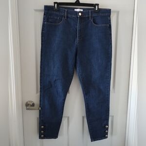 Loft High Waist Dark Wash Skinny Jeans Size 12/31 NWOT